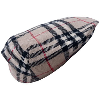 Vintage 80s Burberry Nova Check Wool Flat-Cap Hat Size M | O/S, Beige