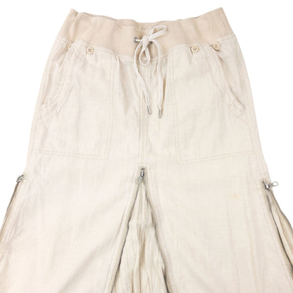 Vintage 2000s GOA Convertible Zip Gilet & Skirt Linen Set Womens Size S | Small, Cream
