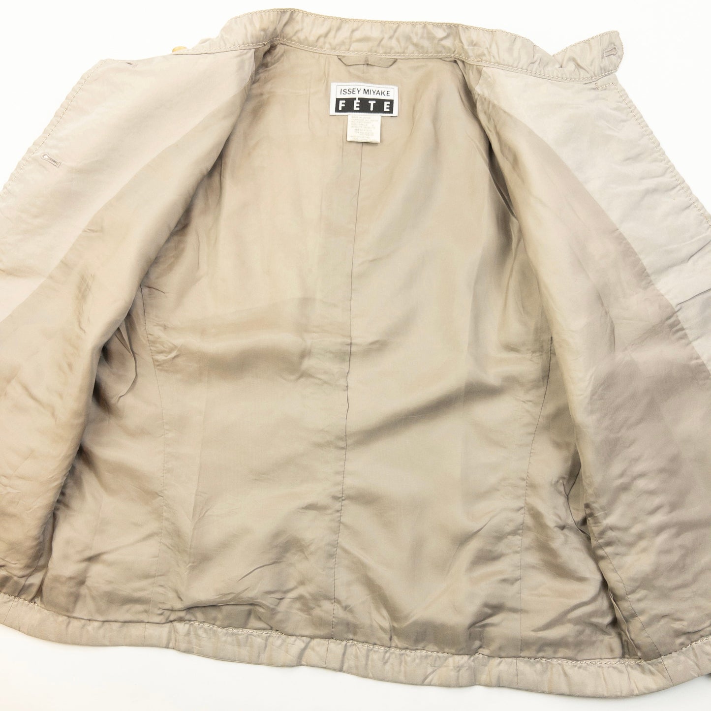 Vintage 90s Issey Miyake Fete Silk Jacket Womens Size S | Small, Grey