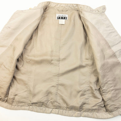 Vintage 90s Issey Miyake Fete Silk Jacket Womens Size S | Small, Grey