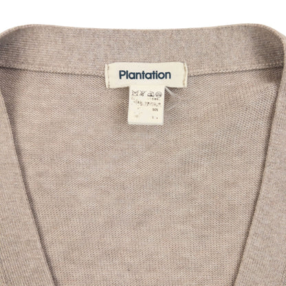 Vintage 90s Plantation By Issey Miyake Lightweight Cardigan Size S | Small, Beige