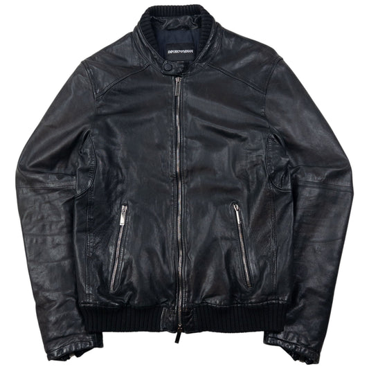 Vintage Emporio Armani Leather Jacket Size S