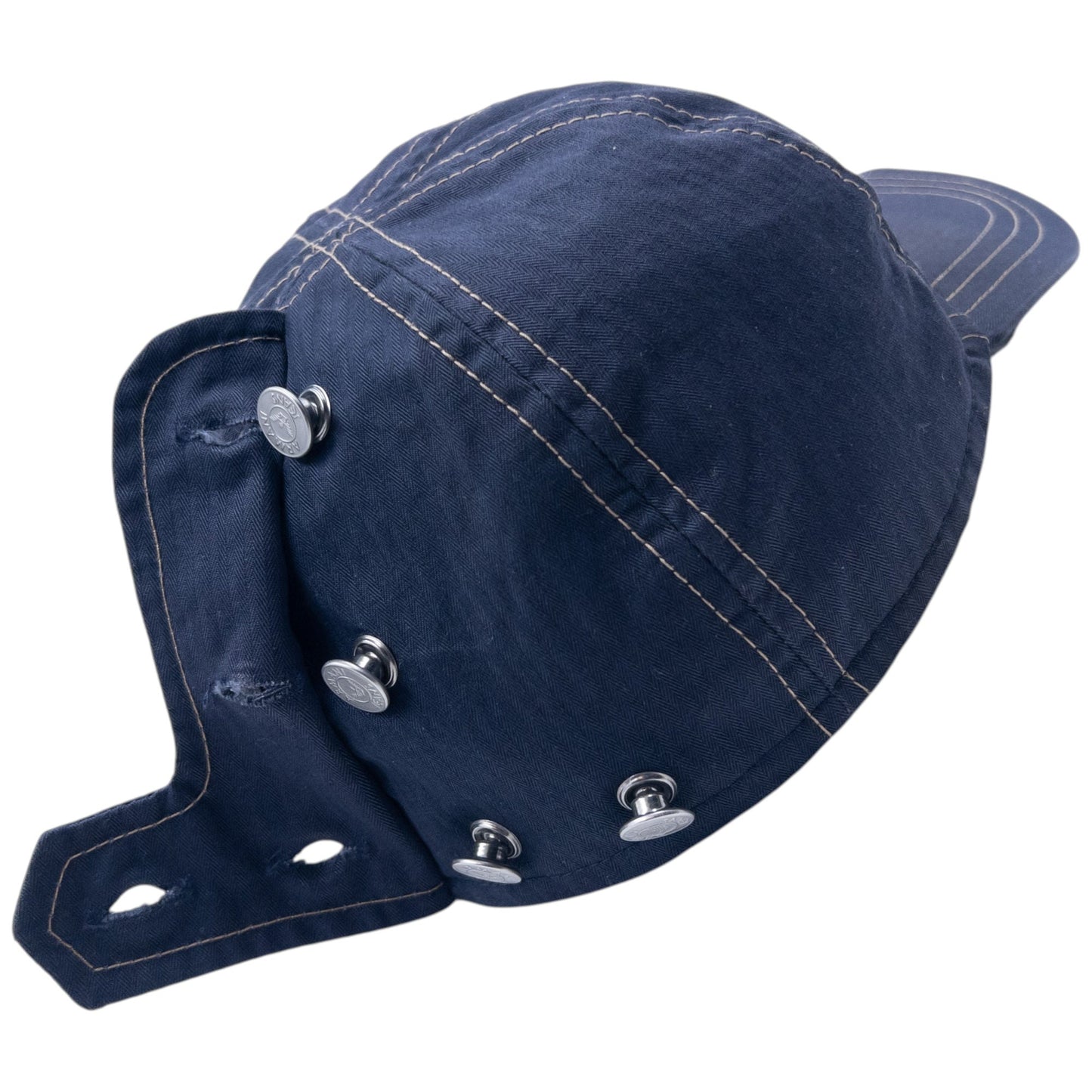 Vintage 2000s Armani Jeans Button Back Embroidered Hat