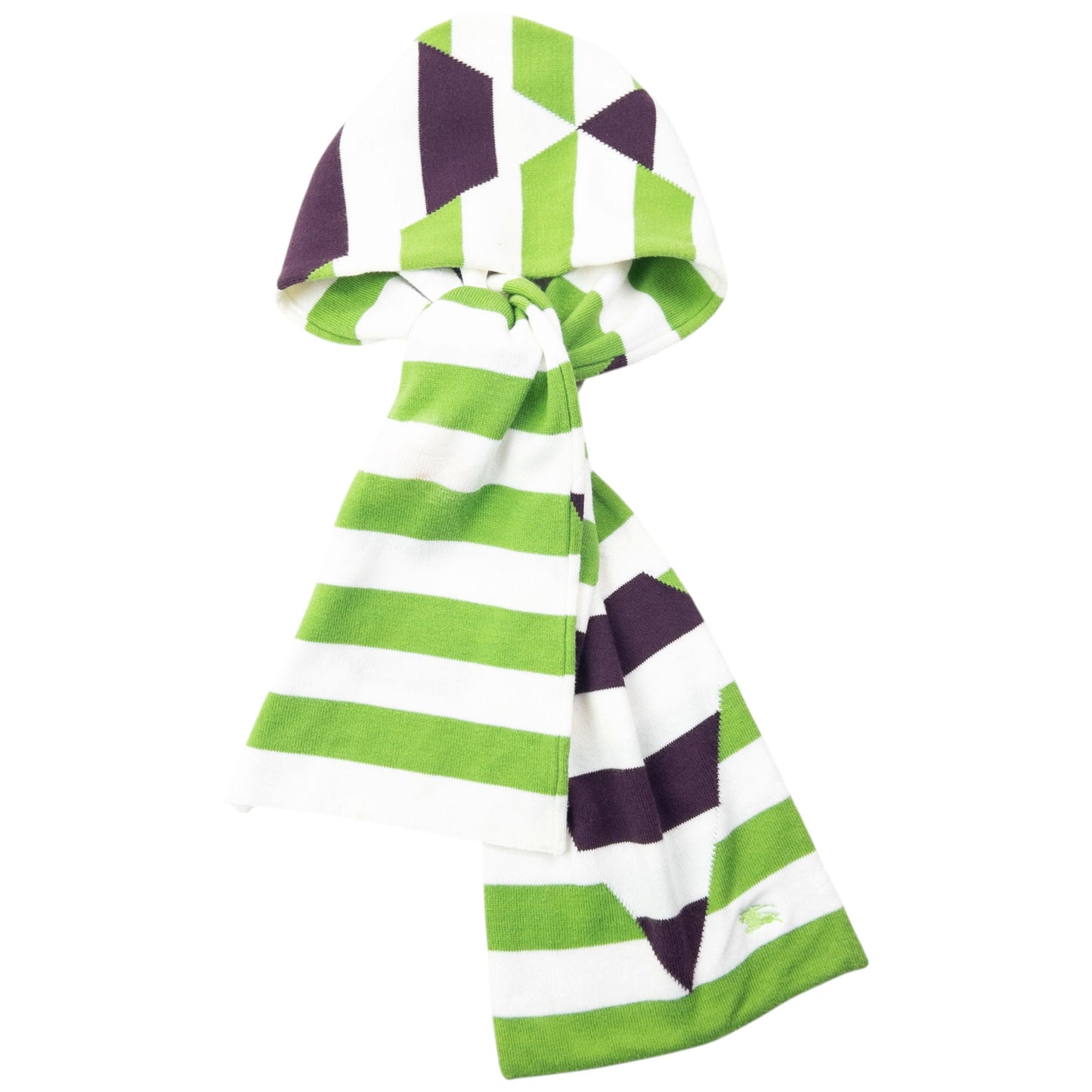 Vintage 2000s Burberry Striped Scarf | O/S, Green