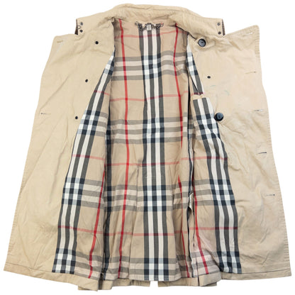 Vintage Burberry Nova Check Lined Trench Jacket Womens Size M | Medium, Beige