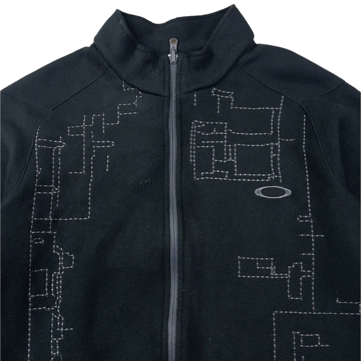 Vintage Oakley Embroidered Zip Up Fleece Jacket Size L