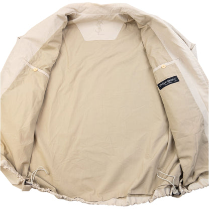 Vintage 90s YSL Yves Saint Laurent Harrington Jacket Size M | Medium, Cream