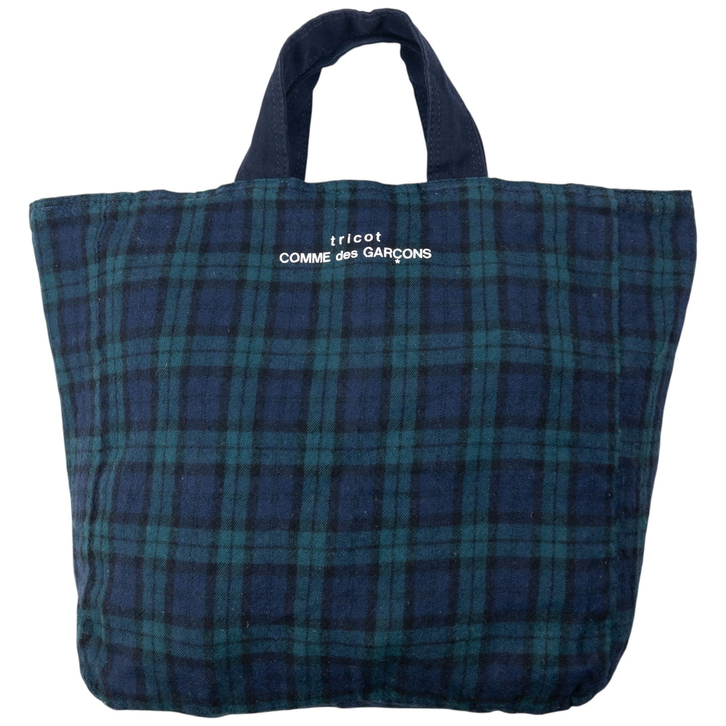 Vintage 2000s Comme Des Garçons Tricot Checkered Tote Bag | O/S, Red