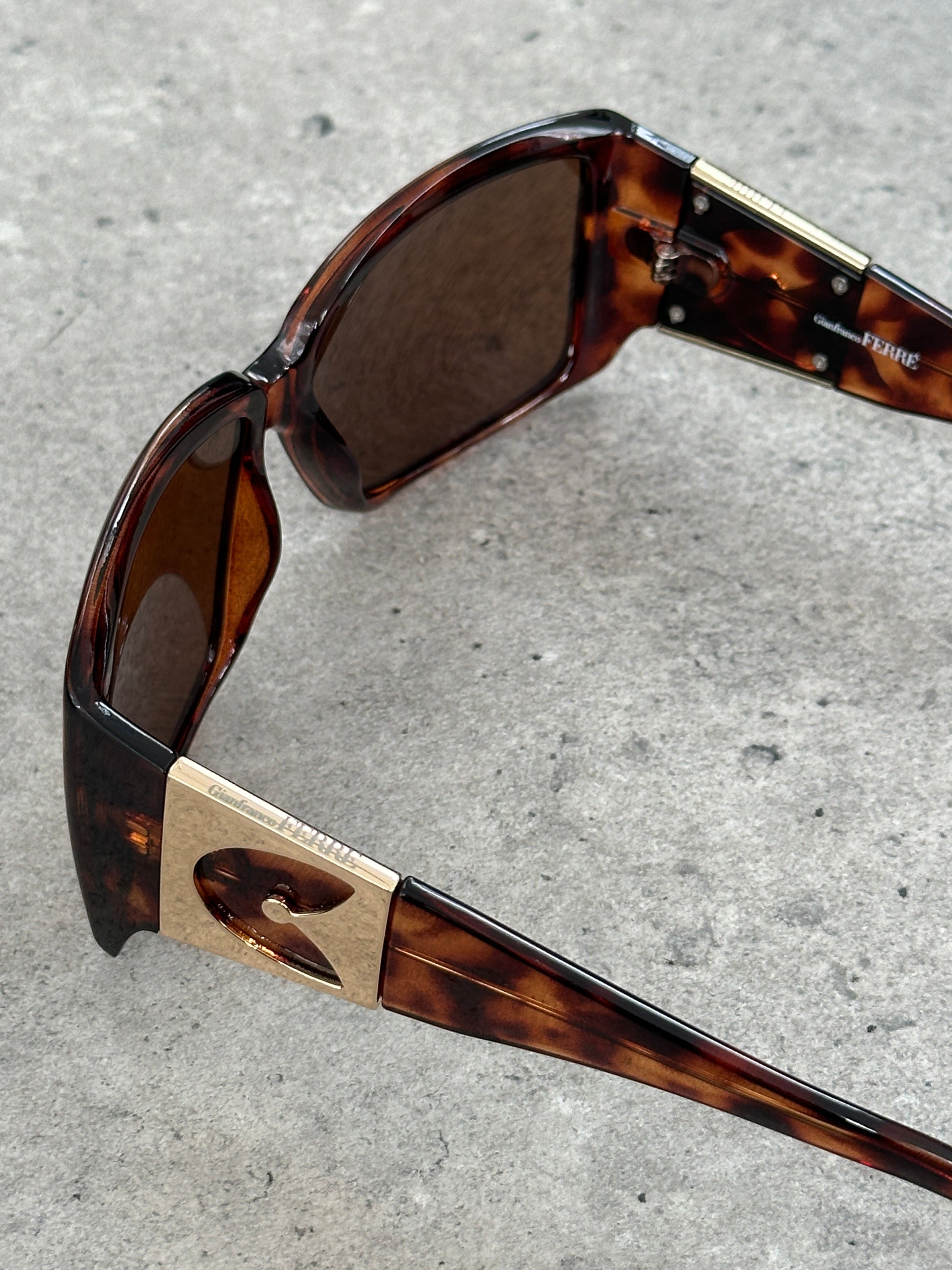 Gianfranco Ferre 1990s Oversized Square Logo Sunglasses