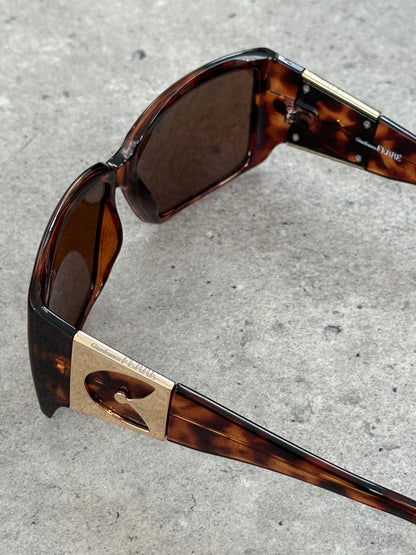 Gianfranco Ferre 1990s Oversized Square Logo Sunglasses