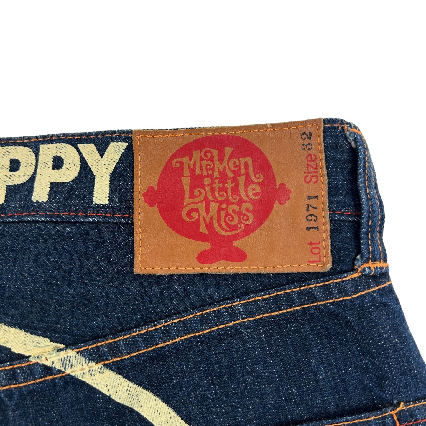 Vintage Mr. Men Little Miss Embroidered Denim Jeans Size W30
