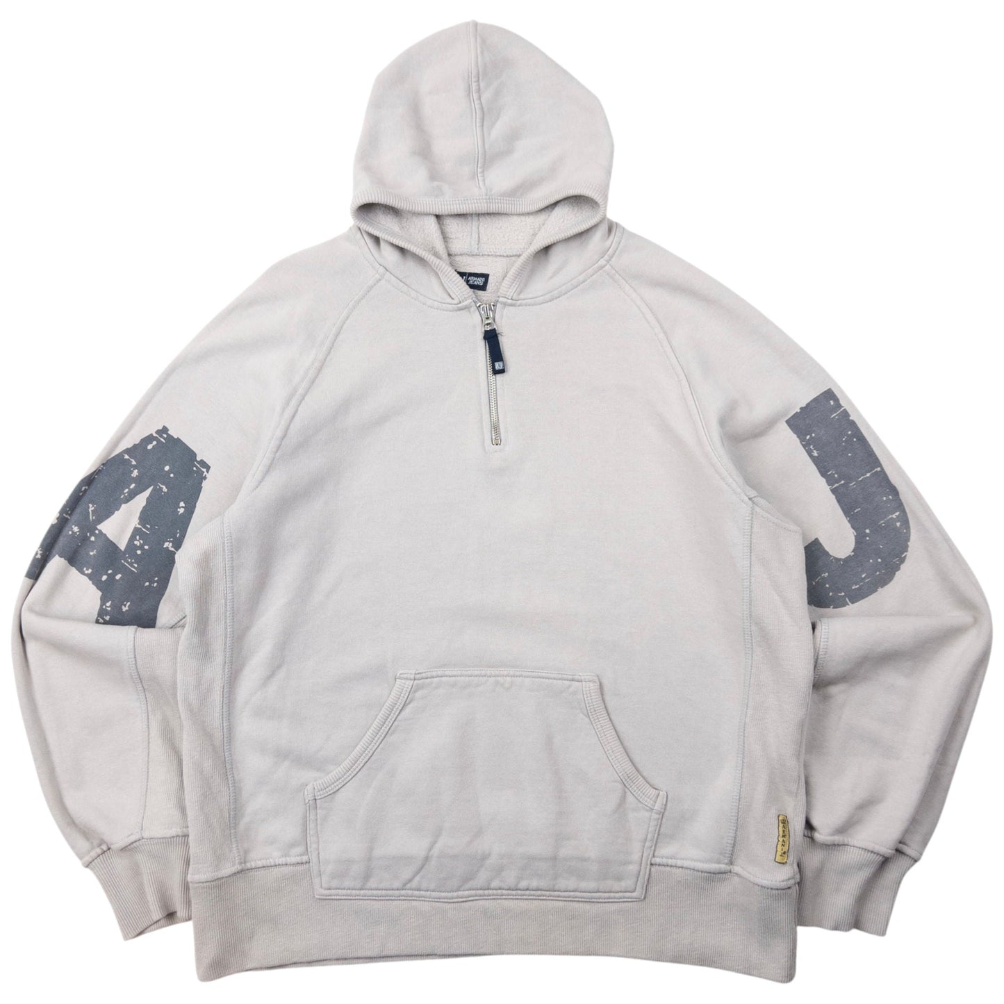 Vintage Armani Jeans Q Zip Hoodie Size M