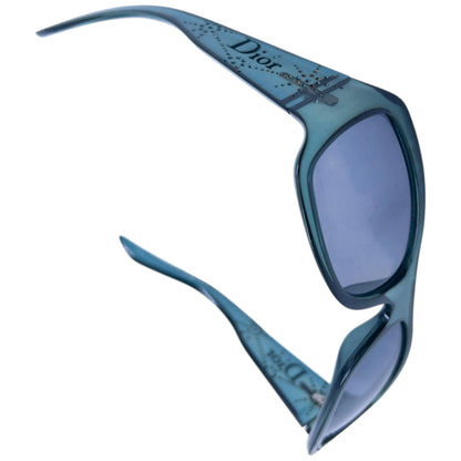 Vintage 2000s Dior Spidior 2 Diamonte Sunglasses | O/S, Green