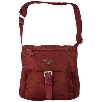 Vintage 2000s Prada Crossbody Bag | O/S, Red