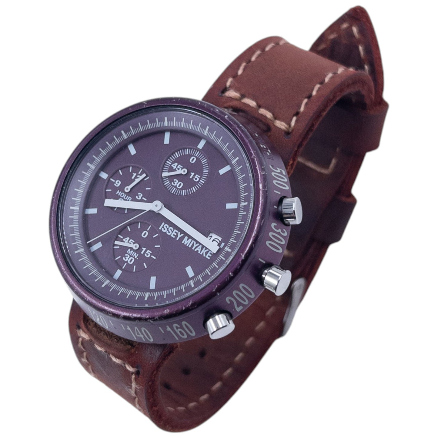 Vintage Issey Miyake Leather Watch | O/S, Brown