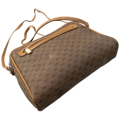 Vintage 80s Gucci Monogram Leather Crossbody Bag