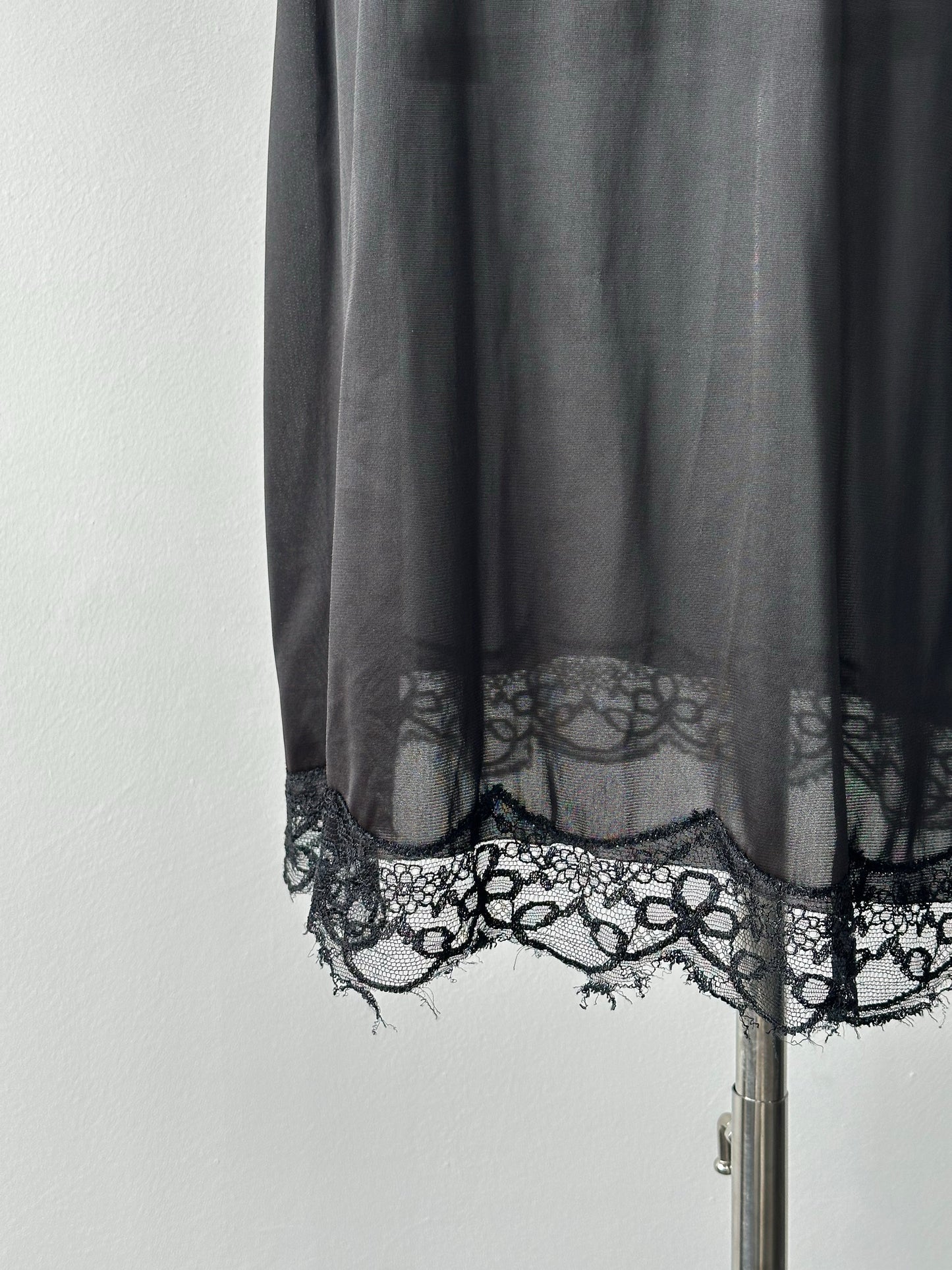 Vintage 1990s Sheer Lace Midi Dress - S