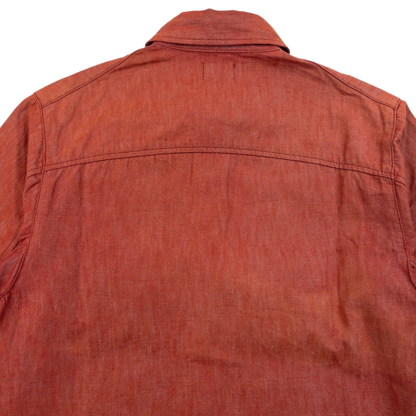 Vintage 2000s Levi's Engineered Garments Snap Button Up Denim Shirt Size S | Small, Orange
