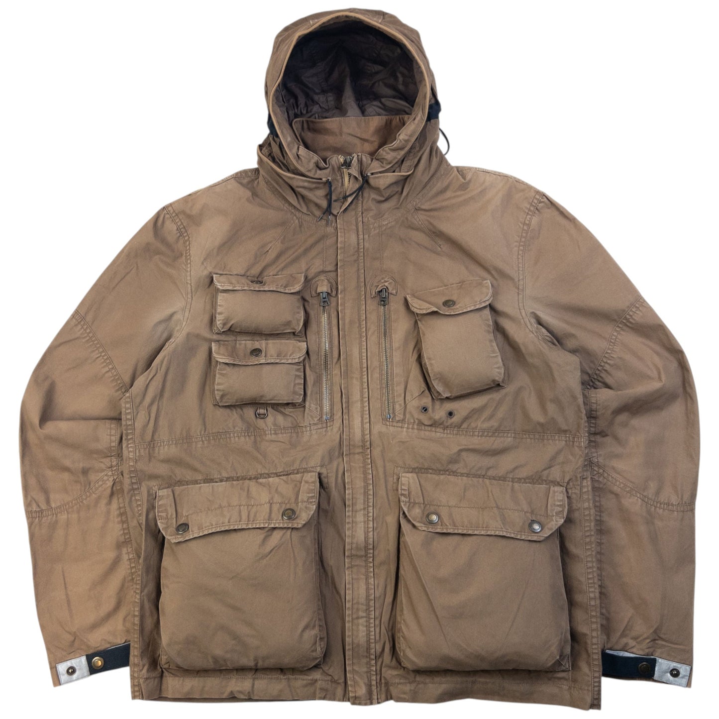Vintage 2000s Armani Exchange Multi Pocket Cargo Jacket Size L | Large, Brown