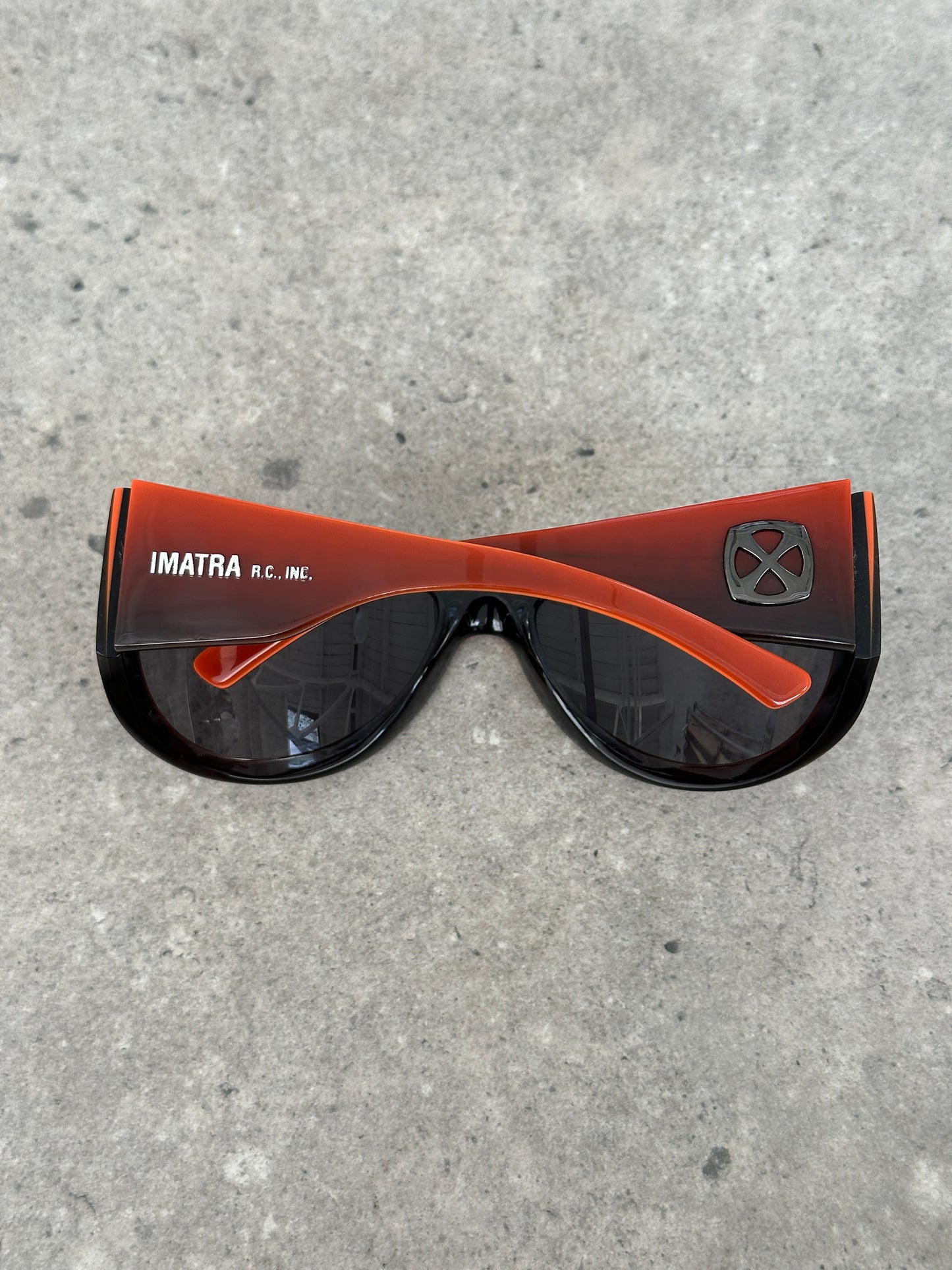Vintage 2000s Shield Wrap Logo Sunglasses