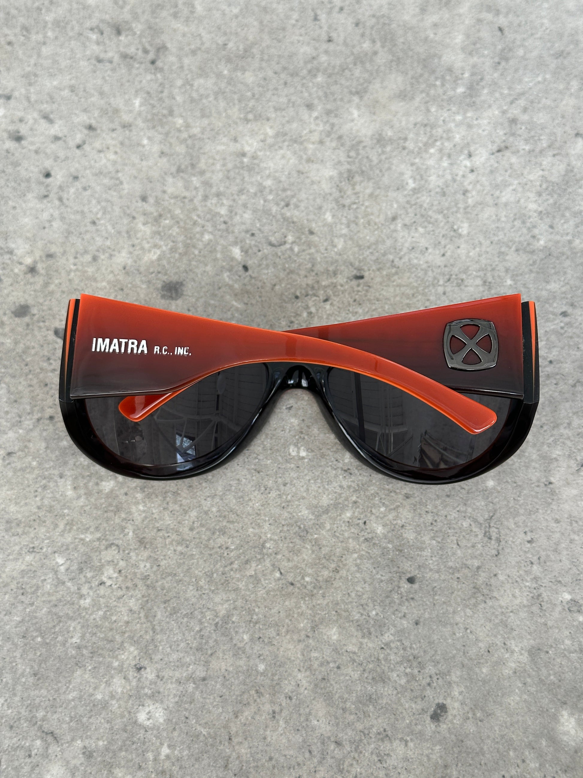 Vintage 2000s Shield Wrap Logo Sunglasses