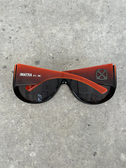Vintage 2000s Shield Wrap Logo Sunglasses