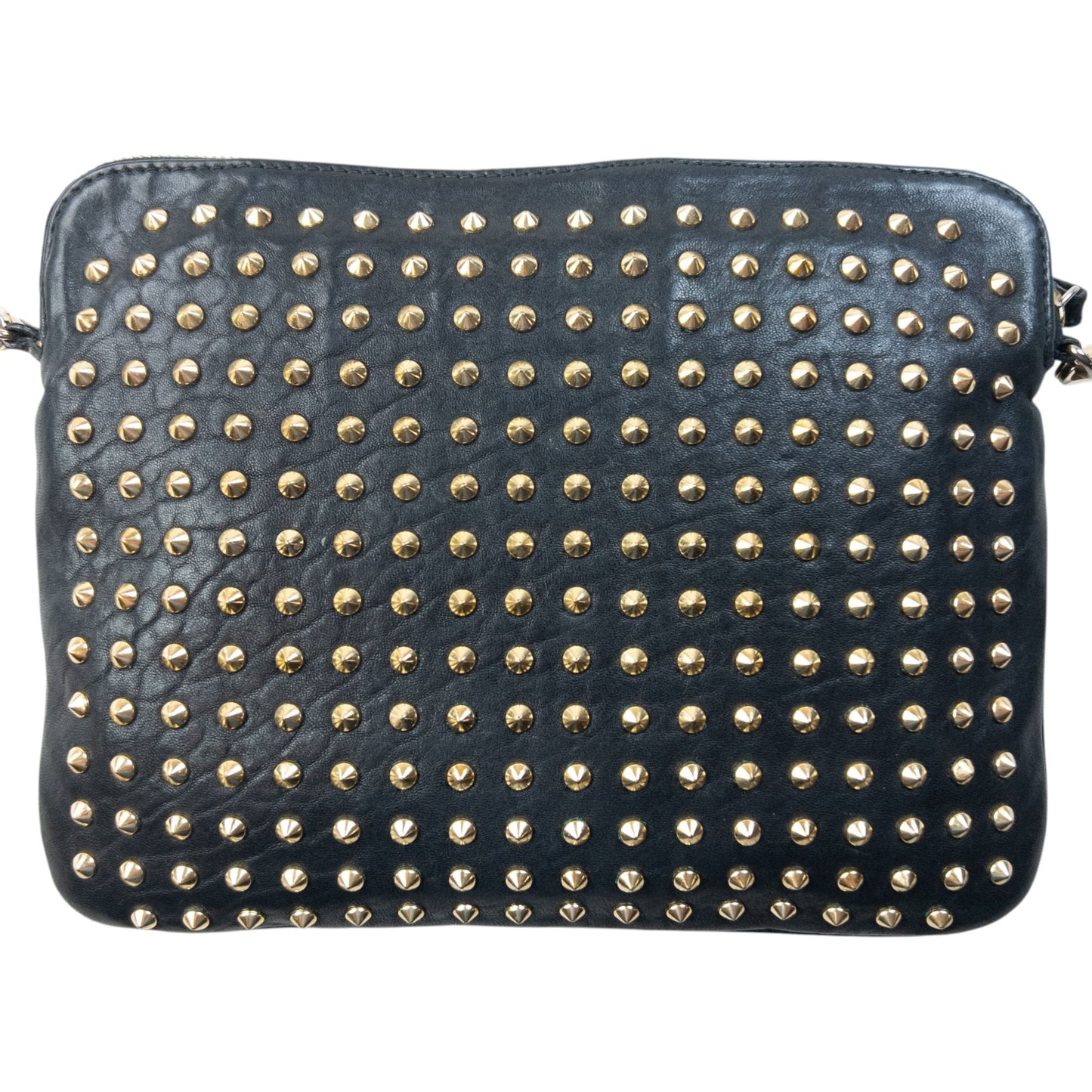 Vintage 2000s Burberry Studded Leather Crossbody Bag | O/S, Black