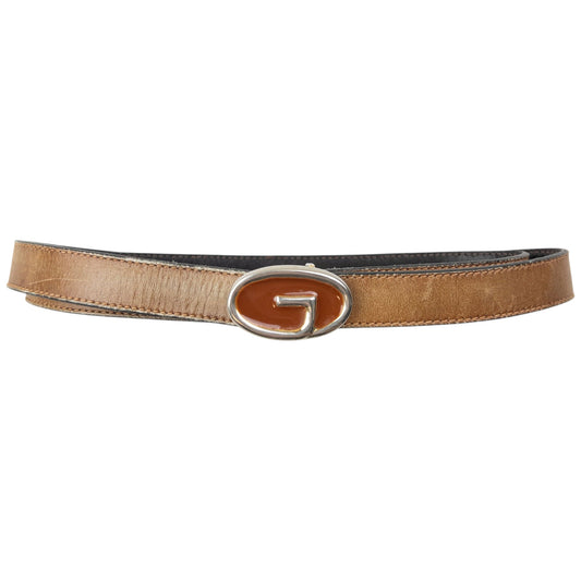 Vintage 80s Gucci Leather Belt Size S | O/S, Brown