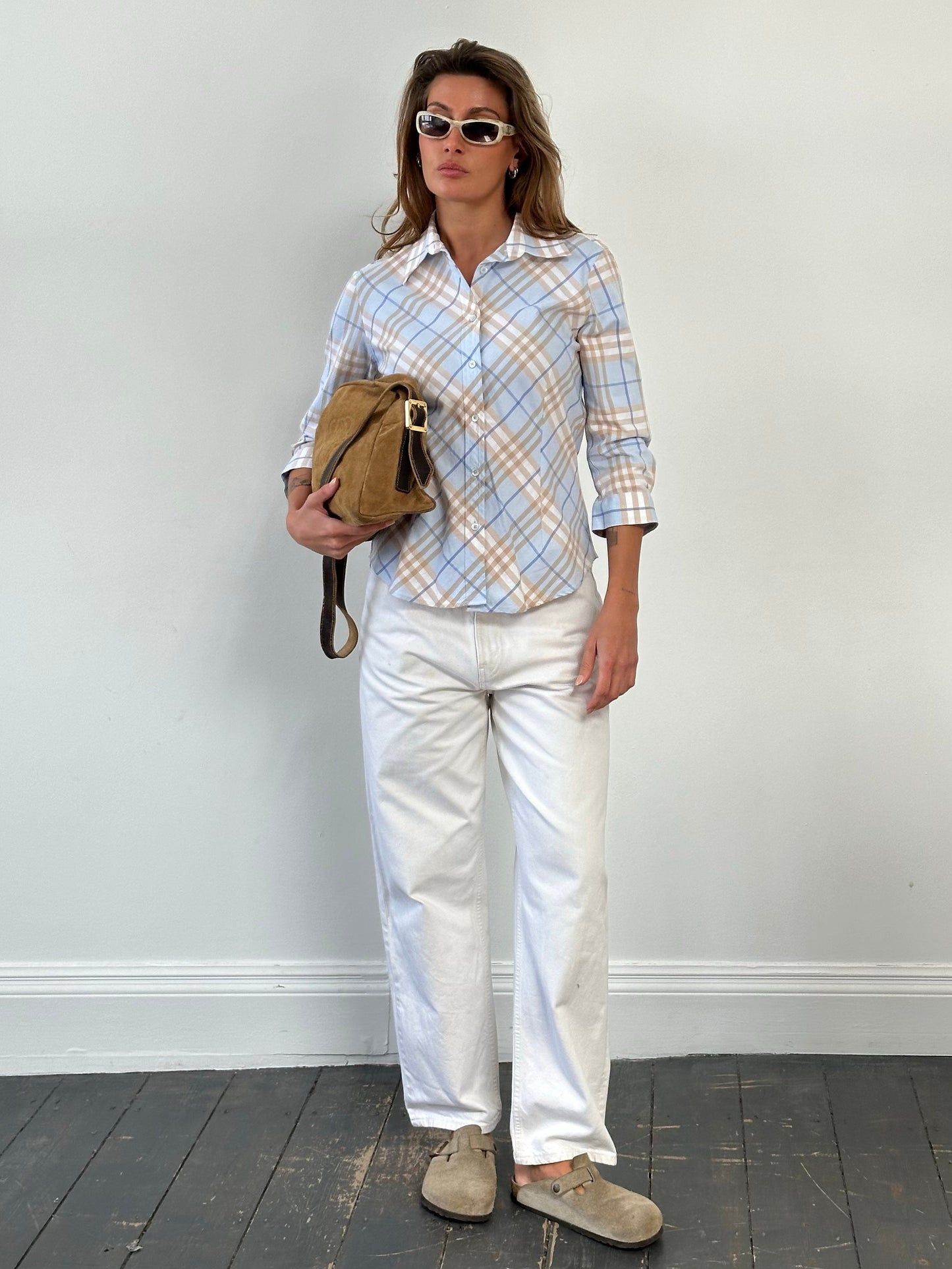 Burberry London 2000s Cotton Check Shirt - S