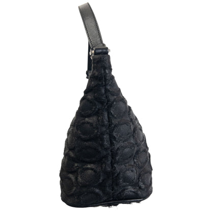 Vintage 2000s Prada Polka Dot Baguette Shoulder Bag | O/S, Black