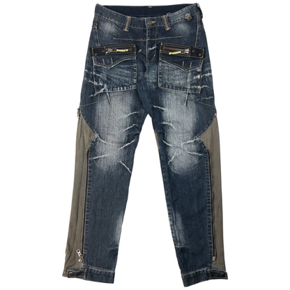 Vintage PPFM Multi Zip Denim Jeans Size W31