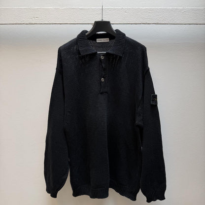 90’s Stone Island Knit Jumper (XL) | Extra Large, Black