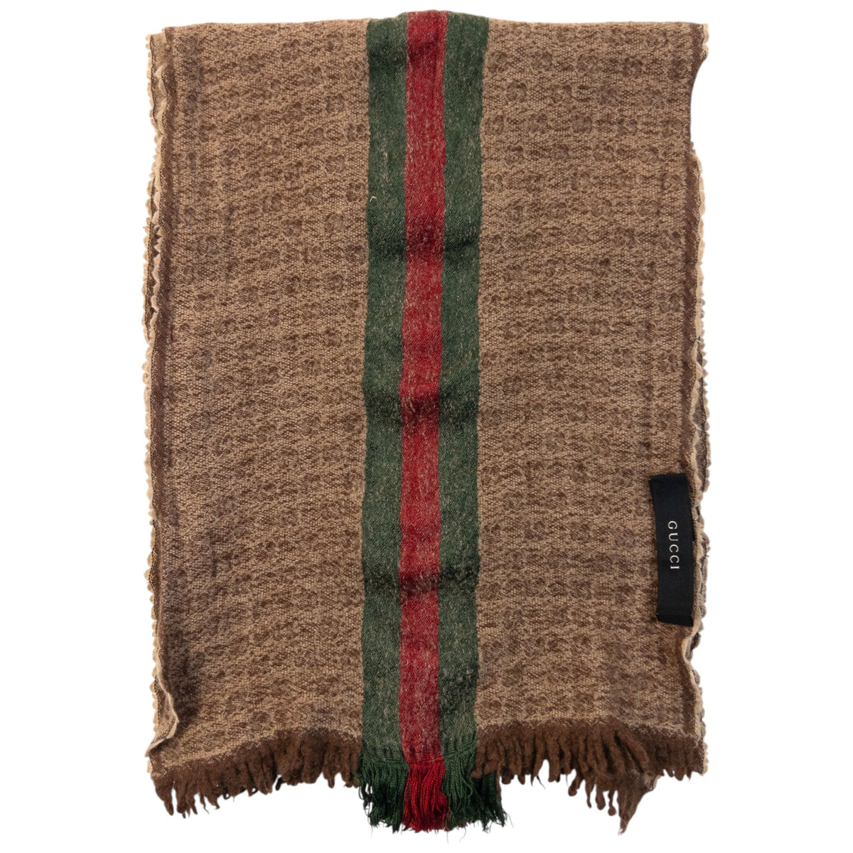 Vintage 2000s Gucci Monogram Wool Scarf | O/S, Multicoloured