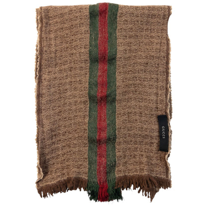 Vintage 2000s Gucci Monogram Wool Scarf | O/S, Multicoloured