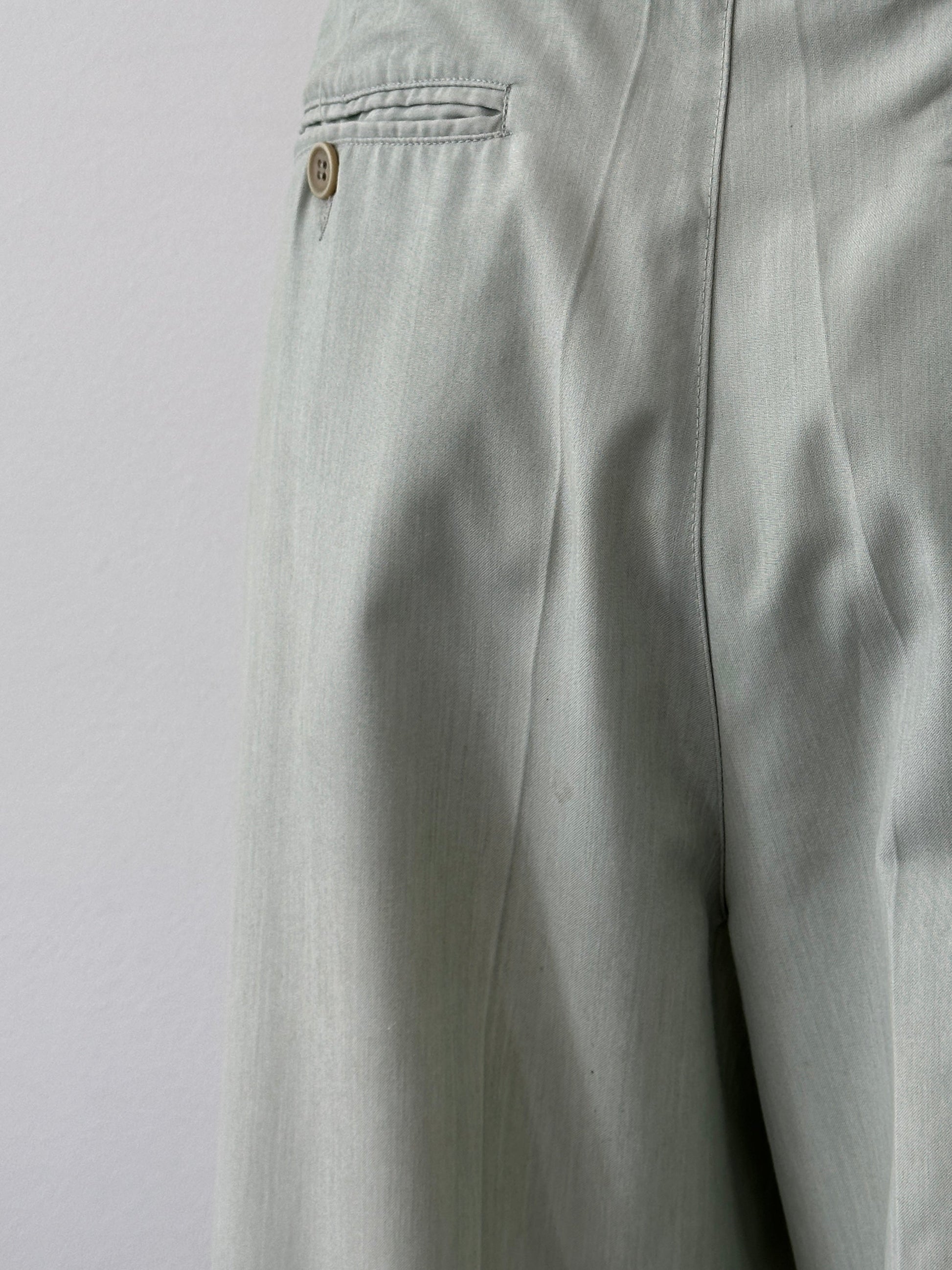 Italian Vintage 1990s High Waisted Pleated Trousers - W30
