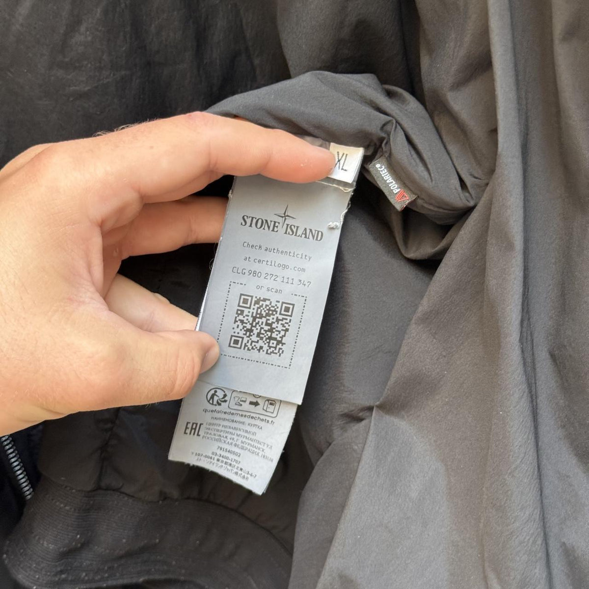 Stone Island Stellina Jacket with Polartech Technology (XL) | Extra Large, Black