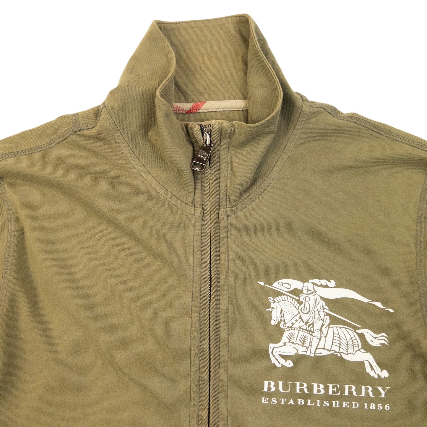 Vintage 2000s Burberry Zip Up Sweatshirt Size S | Small, Green