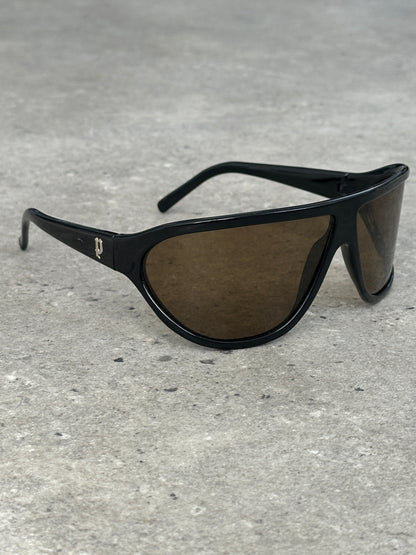 Police 2000s Oversized Shield Wrap Logo Sunglasses