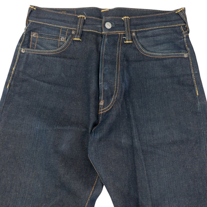 Vintage 2000s Evisu Painted Daicock Japanese Denim Jeans Size W29 | W29, Cream