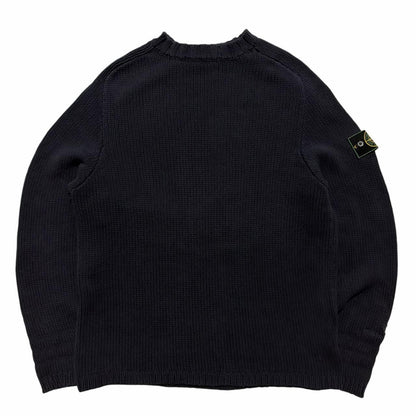Stone Island 1998 Navy Knit Pullover | Medium, Navy