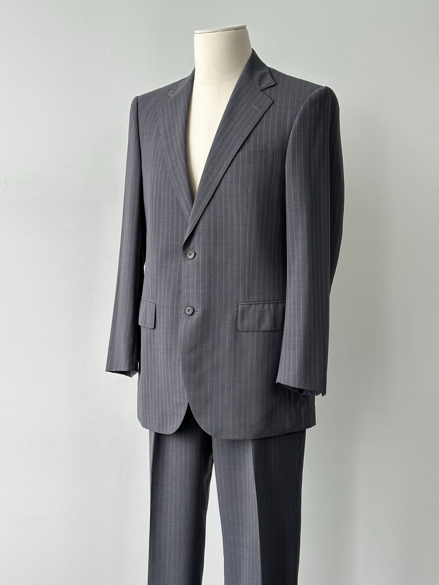 Burberry London 1990s Pure Wool Striped Suit - 40R/W32