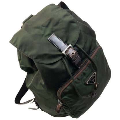 Vintage 2000s Prada Bucket Backpack | O/S, Green