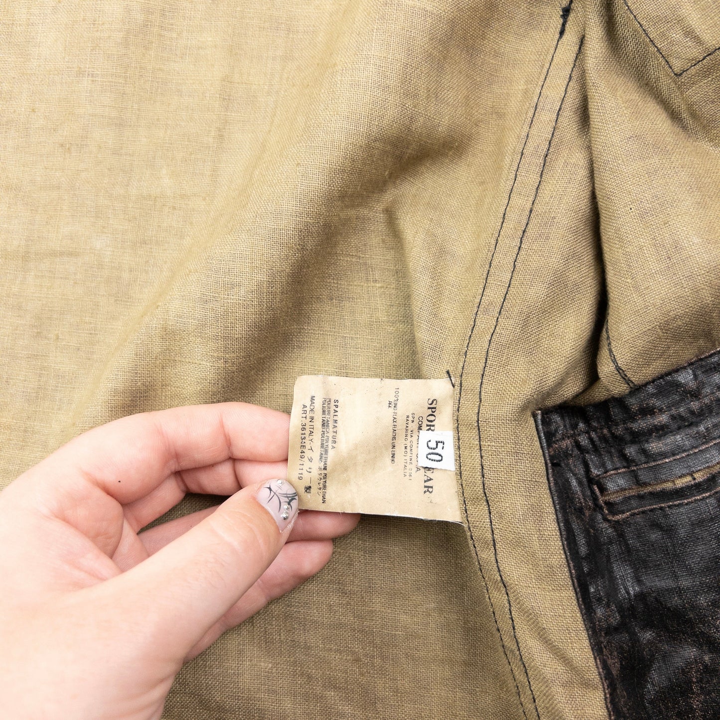 Vintage 2002 CP Company Spalmatura Linen Button Up Jacket Size XL | XL, Brown