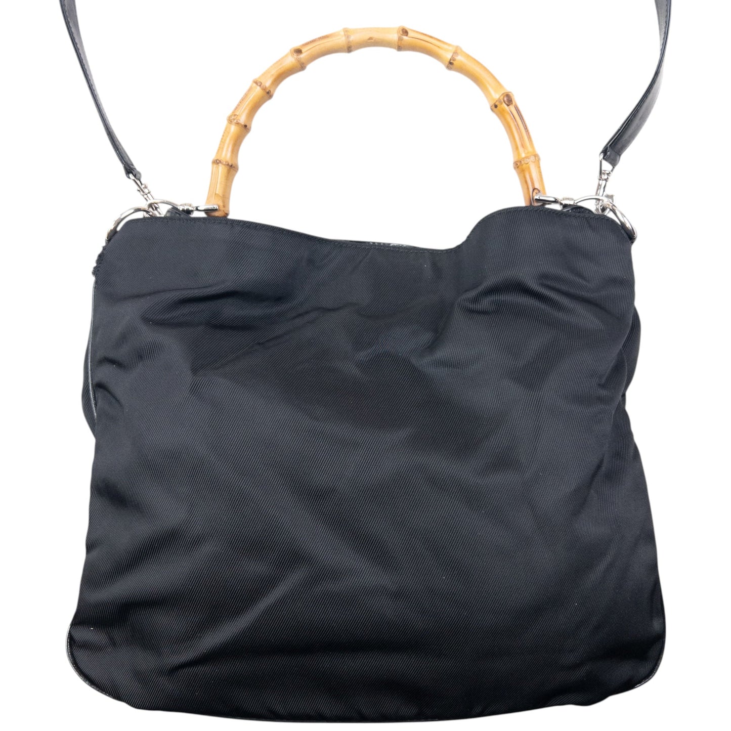 Vintage 2000s Gucci Bamboo Handle Hobo Handbag