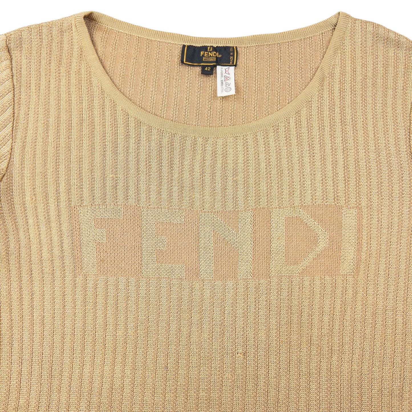Vintage 90s Fendi Lightweight Jumper Womens Size XL | XL, Beige