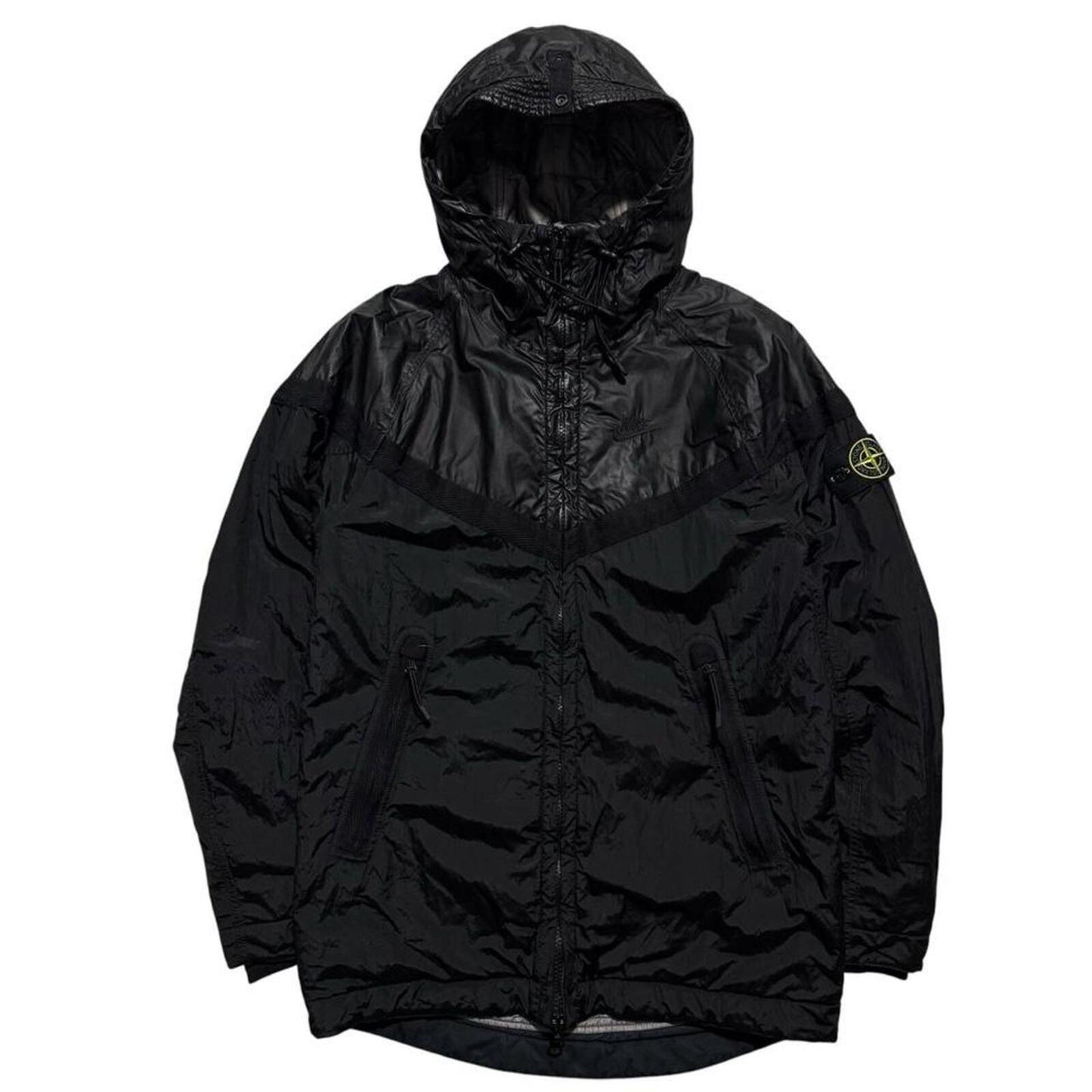 Stone Island Mussola Gommata Nylon Metal Jacket | Small, Black