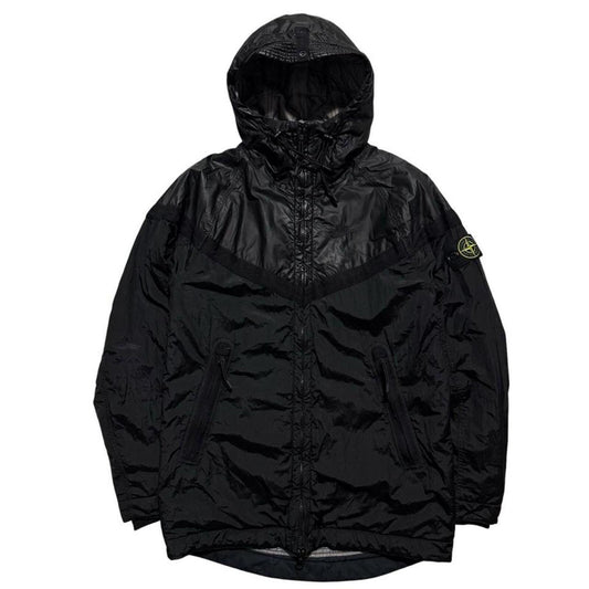 Stone Island Mussola Gommata Nylon Metal Jacket | Small, Black