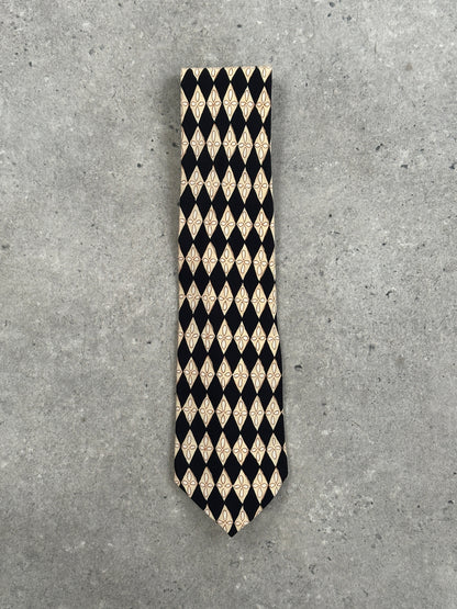 Yves Saint Laurent Cravates 1980s Pure Silk Logo Tie