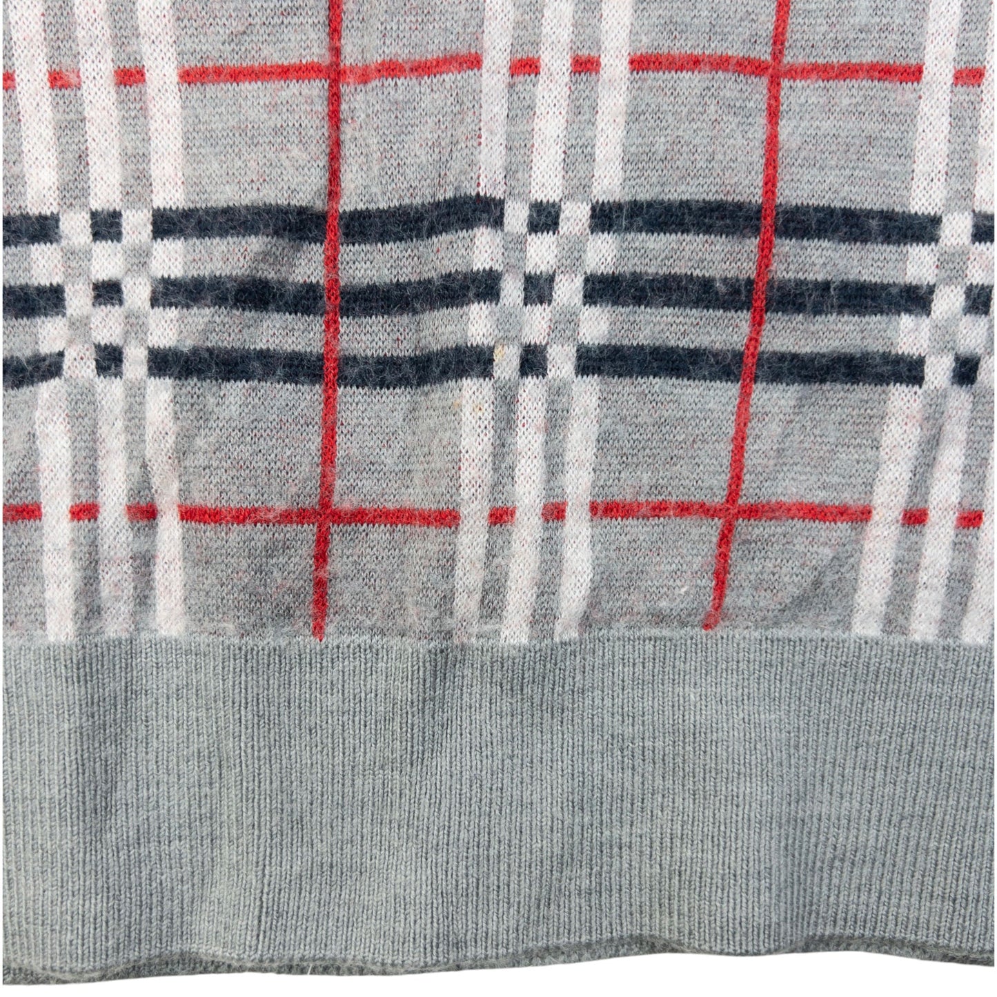 Vintage 90s Burberry Nova Check Jumper Womens Size M | Medium, Grey