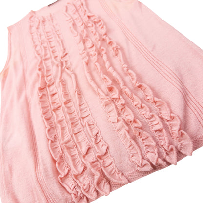 Vintage 2000s Prada Lightweight Ruffle Knit Top Womens Size M